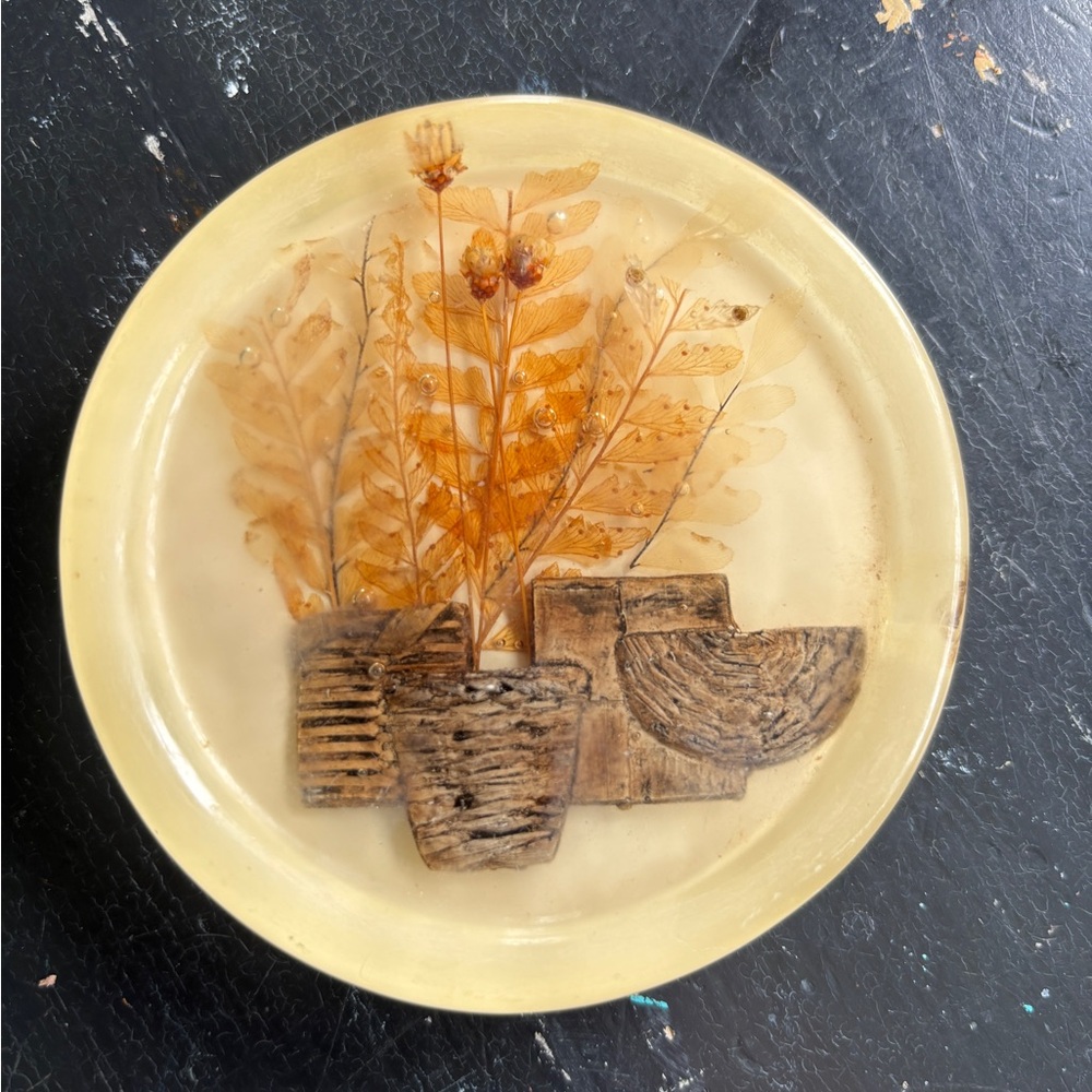 vintage boho floral spoon rest or coaster